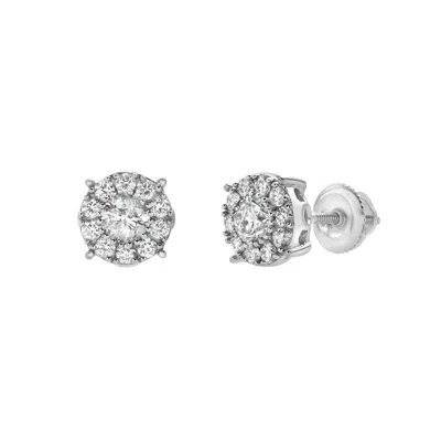 Lmj Fine Jewelry Blazers 14k Gold Diamond Stud Earrings - 0.48ct. In Silver