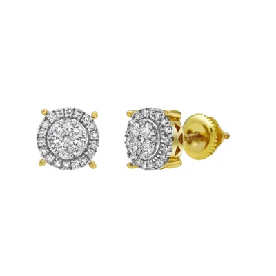 Lmj Fine Jewelry Dreamcatcher Deluxe 14k Yellow Gold Diamond Stud Earrings - 0.33ct. In Silver