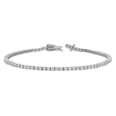 Lmj Fine Jewelry Elodie 3 Ct 14k Gold Diamond Tennis Bracelet In Metallic