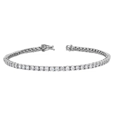 Lmj Fine Jewelry Evelia 5 Ct 10k Gold Lab Grown Tennis Bracelet In Metallic