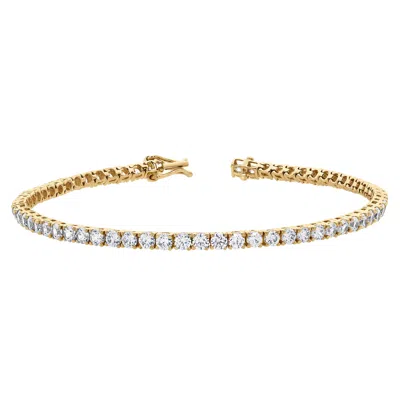 Lmj Fine Jewelry Evelia 5 Ct 14k Gold Diamond Tennis Bracelet