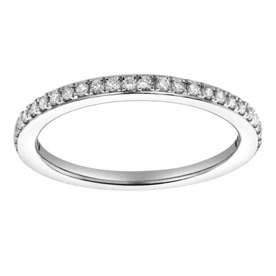 Lmj Fine Jewelry Luna 14k Gold Round Diamond Studded Eternity Band Ring - 0.25cts In Silver