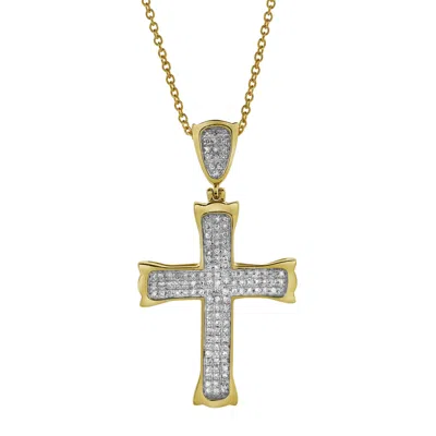 Lmj Fine Jewelry Templar Cross Diamond Pendant In 10k Yellow Gold