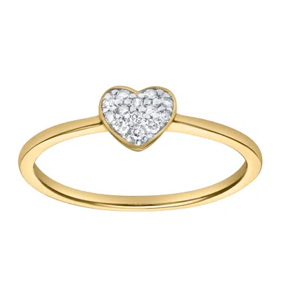Lmj Fine Jewelry Thea Diamond Pave Heart Ring In 14k Gold - 0.09 Ct
