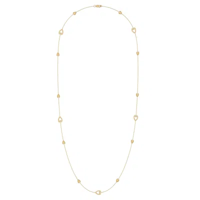 Lmj Women's Avani Open Raindrop Layered Diamond Necklace In Yellow Gold Vermeil On Sterling Silver
