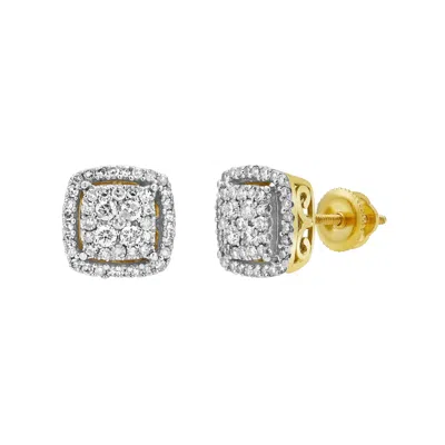Lmj Women's Ballroom Bliss Diamond Tw. Yellow Gold Earrings