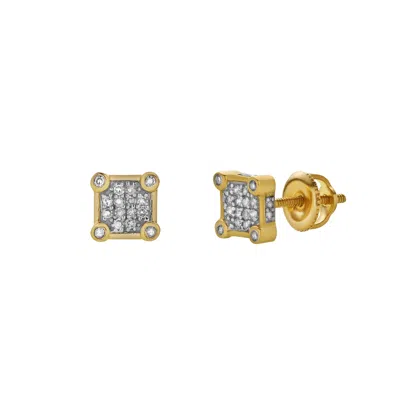 Lmj Women's Brincadeira Yellow Gold Diamond Unisex Earrings