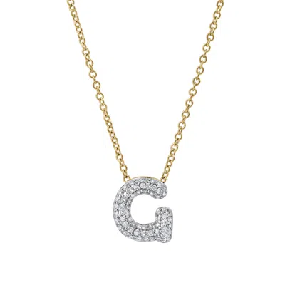Lmj Women's Bubble Initial Diamond Letter Pendant In Gold – G