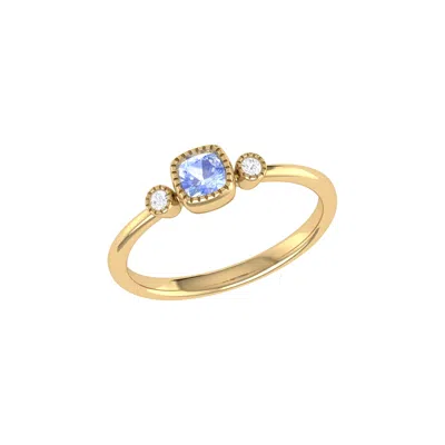Lmj Women's Cushion Cut Tanzanite & Diamond Birthstone Ring In 14k Yellow Gold
