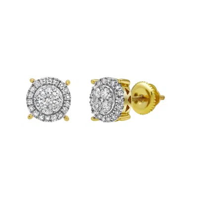 Lmj Women's Dreamcatcher Deluxe Diamond Yellow Gold Earrings