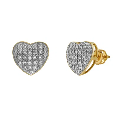 Lmj Women's Eden Yellow Gold Cluster Diamond Unisex Earrings