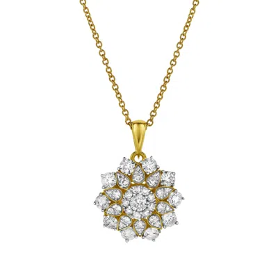 Lmj Women's Flower Of Life Diamond Pendant In Yellow Gold