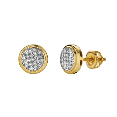 Lmj Women's Isolde Yellow Gold Cluster Diamond Unisex Earrings