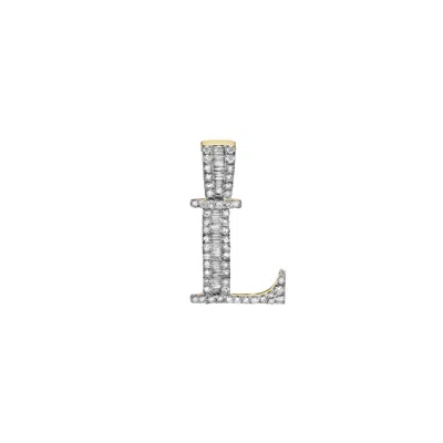 Lmj Women's L Initial Diamond Pendant  Yellow Gold  Carats