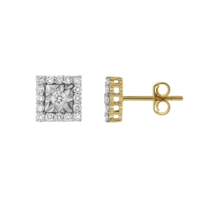 Lmj Women's Legatum Yellow Gold Diamond Unisex Earrings