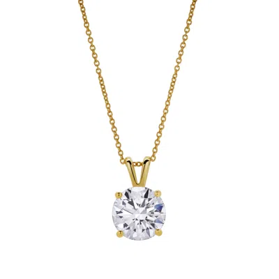 Lmj Women's Lucent Yellow Gold Round Lab Grown Diamond Pendants Ctw