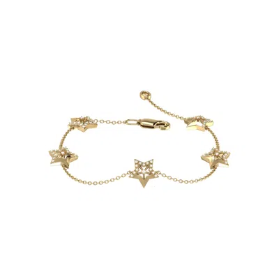 Lmj Women's Lucky Star Bracelet In  Yellow Gold Vermeil On Sterling Silver