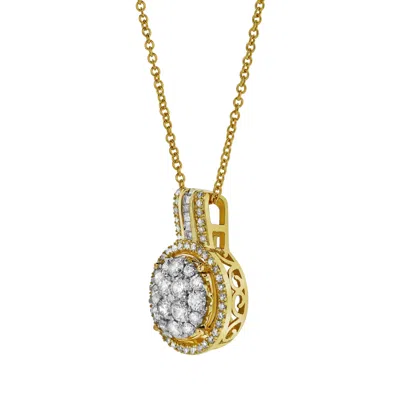 Lmj Women's Luna Round Diamond Pendant In  Yellow Gold