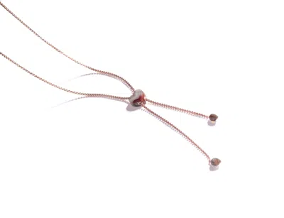 Lmj Women's Luv Me Lace Agate Adjustable Heart Necklace In Rose Gold Plated Sterling Silver