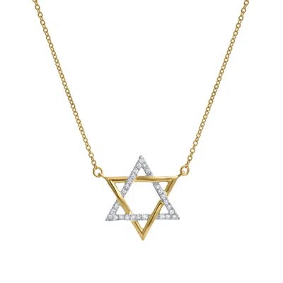 Lmj Women's Neriah Yellow Gold Star Of David Diamond Pendant