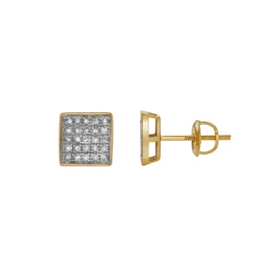 Lmj Women's Ninar Yellow Gold Diamond Unisex Earrings