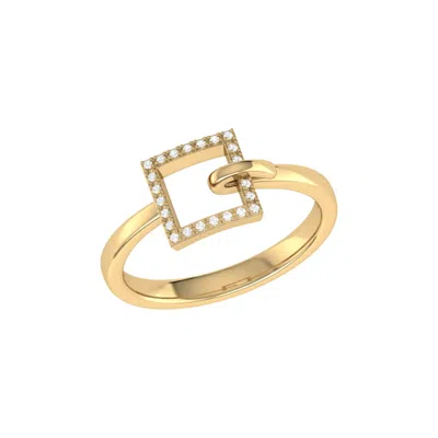 Lmj Women's On The Block Ring In 14 Kt Yellow Gold Vermeil On Sterling Silver