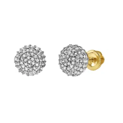 Lmj Women's Orbius Iii Diamond Yellow Gold Stud Earrings