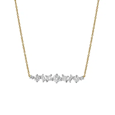 Lmj Women's Oryssa Yellow Gold Lab-grown Diamond Bar Necklace