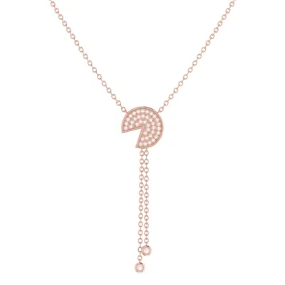 Lmj Women's Rose Gold / Silver Pac-man Candy Lariat Necklace In 14 Kt Rose Gold Vermeil On Sterling Silv In Multi