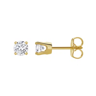 Lmj Women's Seraph Yellow Gold Lab Grown Round Solitaire Diamonds Earring