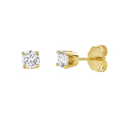 Lmj Women's Seraph Yellow Gold Lab Grown Round Solitaire Diamonds Earrings
