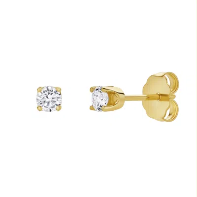 Lmj Women's Seraph Yellow Gold Lab-grown Round Solitaire Diamond Earrings