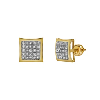 Lmj Women's Serenidade Yellow Gold Diamond Unisex Earrings