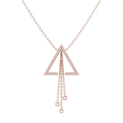 Lmj Women's Silver / Rose Gold Skyline Lariat Necklace In 14 Kt Rose Gold Vermeil On Sterling Silver In Multi