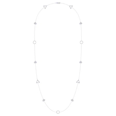 Lmj Women's Silver / White Avani Skyline Necklace In Sterling Silver In Multi