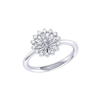 Lmj Women's Silver / White Starburst Ring In Sterling Silver In Multi