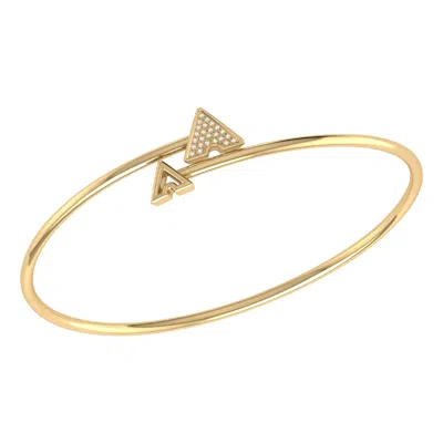 Lmj Women's Skyscraper Roof Bangle In 14 Kt Yellow Gold Vermeil On Sterling Silver
