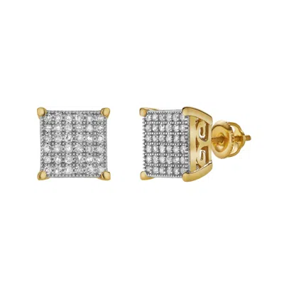 Lmj Women's Valindra Yellow Gold Cluster Diamond Unisex Earrings