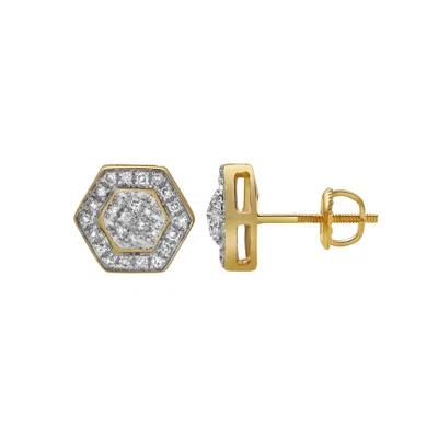 Lmj Women's Vigilia Yellow Gold Diamond Unisex Earrings