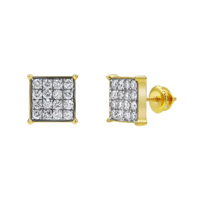 Lmj Women's Vip Room Diamond Tw. Yellow Gold Earrings