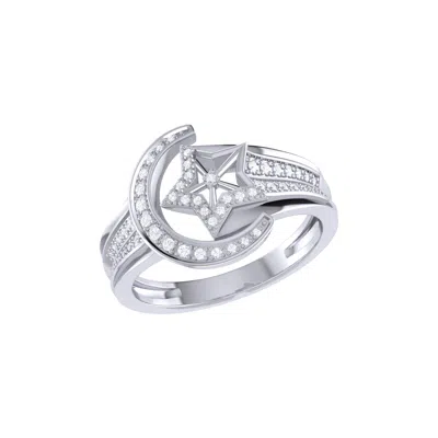 Lmj Women's White Luna Comet Diamond Ring In Sterling Silver