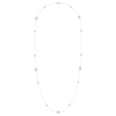 Lmj Women's White / Silver Avani Raindrop Necklace In Sterling Silver In Multi