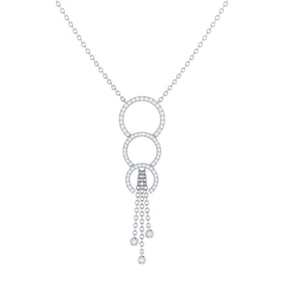 Lmj Women's White / Silver Chandelier Trio Lariat Necklace In Sterling Silver In Multi