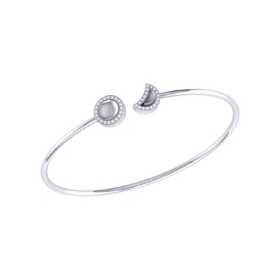 Lmj Women's White / Silver Moon Phases Cuff In Sterling Silver In Multi