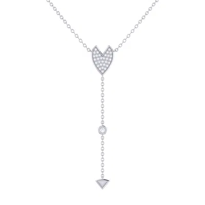 Lmj Women's White / Silver Raindrop Drip Necklace In Sterling Silver In Multi