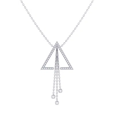 Lmj Women's White / Silver Skyline Lariat Necklace In Sterling Silver In Multi