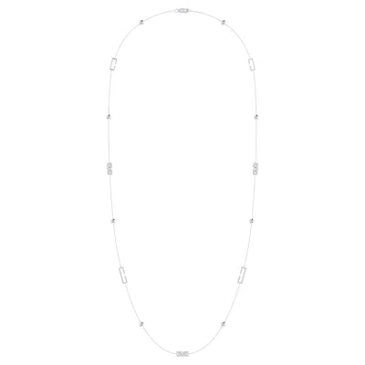 Lmj Women's White / Silver Traffic Light Necklace In Sterling Silver In Multi