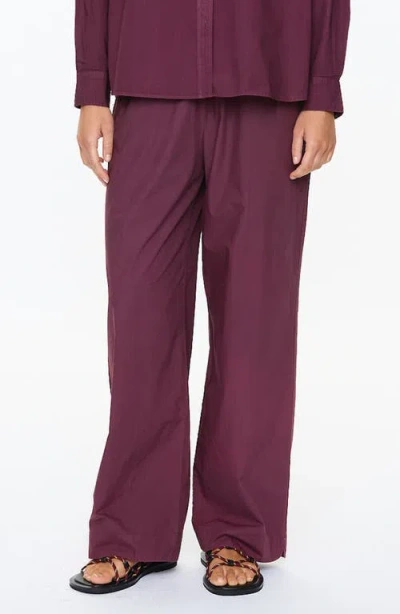 Lmnd Cala Cotton Drawstring Pants In Cherry