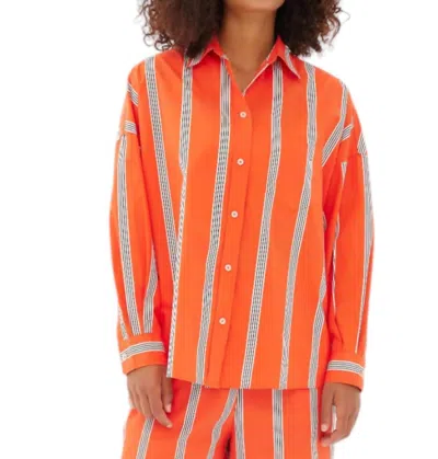 Lmnd Chiara Classic Shirt In Grenadine/white/black In Multi