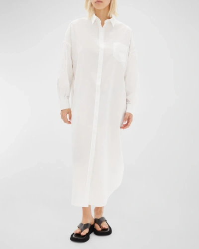 Lmnd Chiara Cotton Maxi Shirt Dress In White